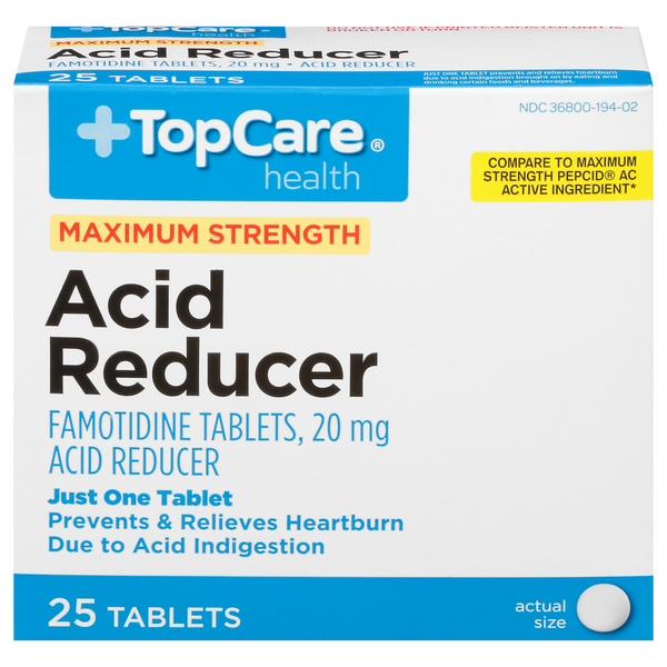 Digestion TopCare Acid Reducer, Maximum Strength, 20 mg, Tablets hero