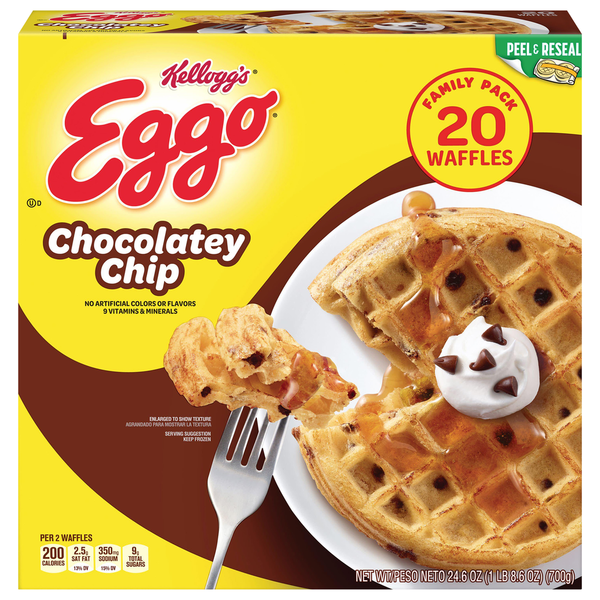 Kellogg’s Eggo Waffles, Chocolatey Chip, Family Pack hero