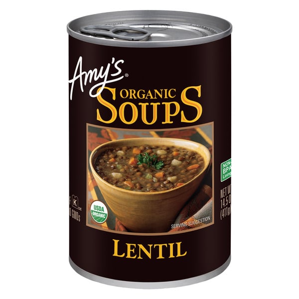 Soup, Broth & Bouillon Amy's Kitchen Organic Lentil Soup hero