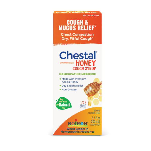 Sleep & Stress Aids Boiron Chestal Honey Adult Cough Syrup, Homeopathic Medicine for Cough and Chest Congestion hero