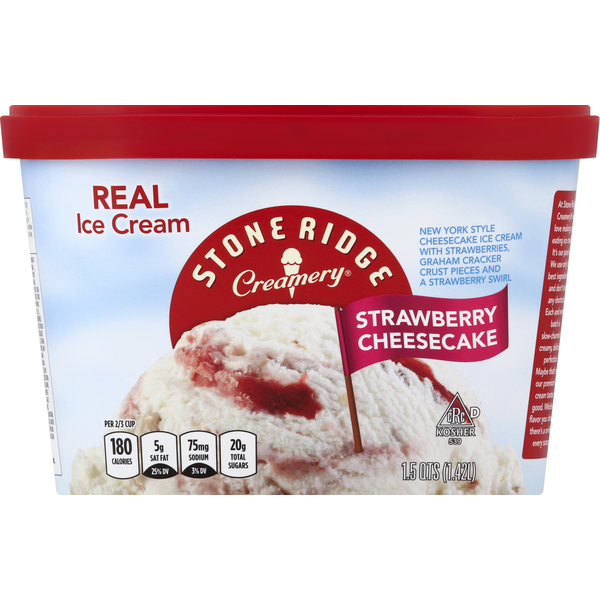 Bakery Desserts Stoneridge Creamery Ice Cream, Real, Strawberry Cheesecake hero