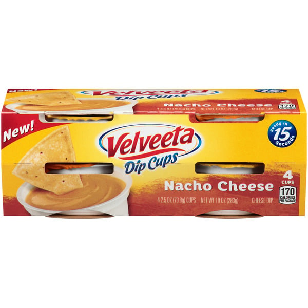 Other Creams & Cheeses VELVEETA Nacho Cheese Dip Cups hero