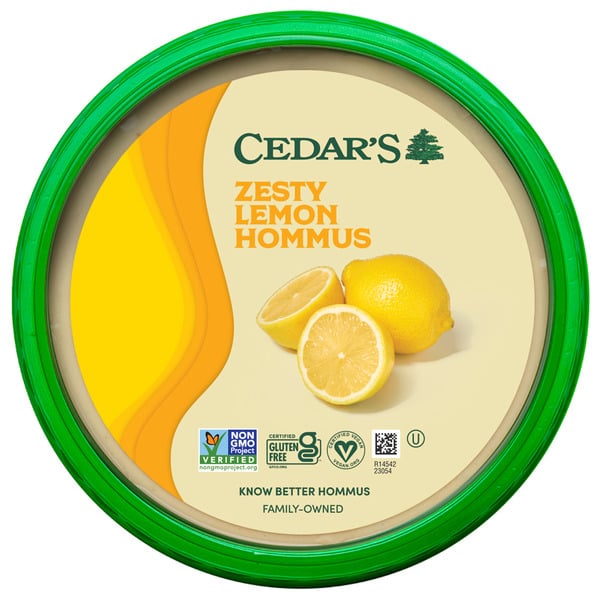 Hummus Cedar's Foods Zesty Lemon Hommus hero