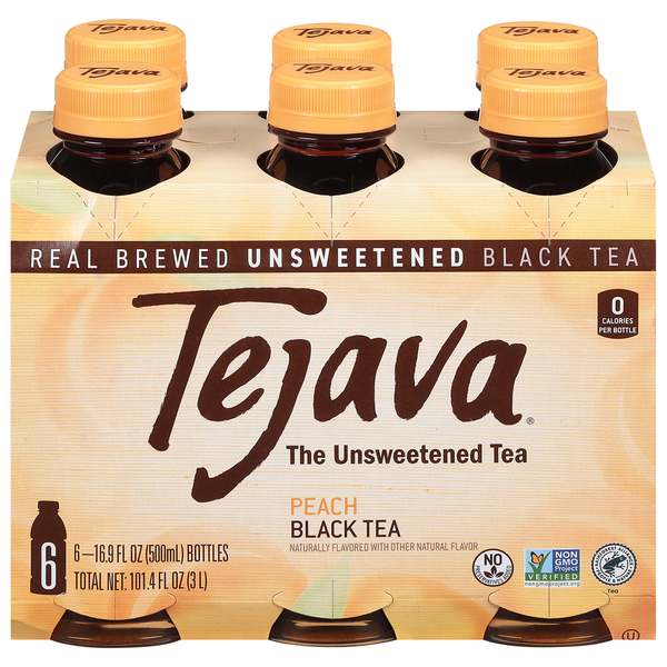 Tea Tejava Black Tea, Peach hero