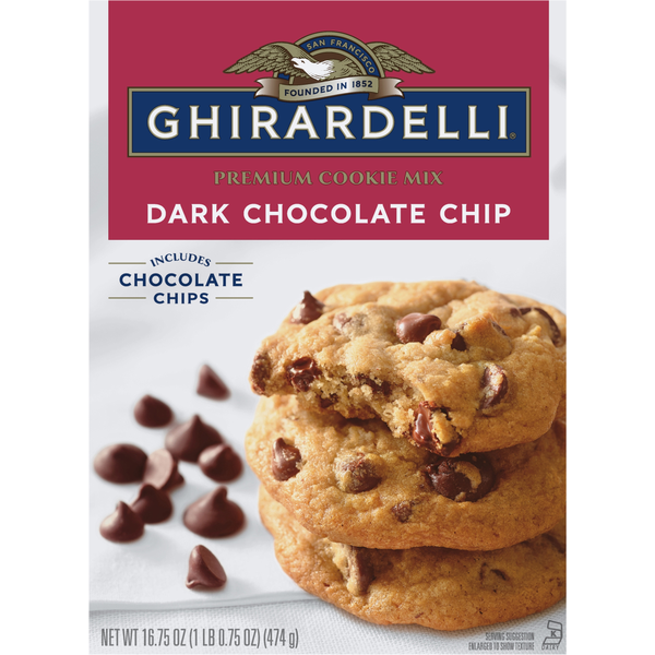 Doughs, Gelatins & Bake Mixes Ghirardelli Dark Chocolate Chip Premium Cookie Mix hero