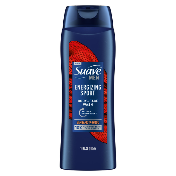 Suave Men Face & Body Wash, Energizing Sport, hero