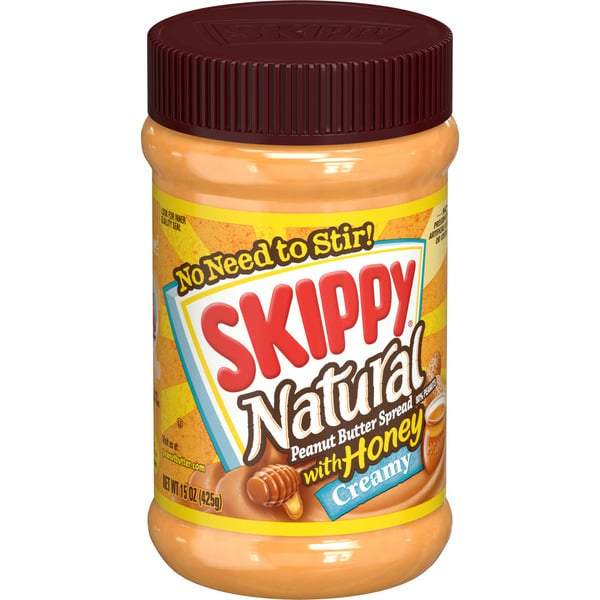 Spreads SKIPPY Natural Creamy with Honey Peanut Butter Spread hero