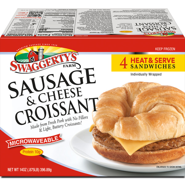 Frozen Appetizers & Sides Swaggerty's Farm Sausage and Cheese Croissant hero