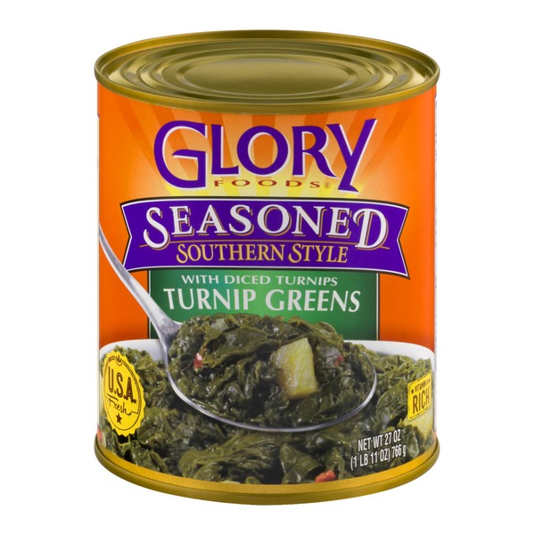 Canned & Jarred Vegetables Glory Foods Seasoned Southern Style Turnip Greens with Diced Turnips hero