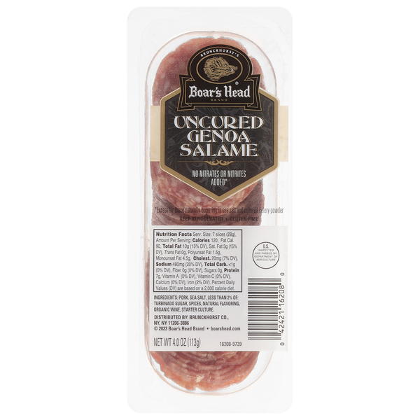 Deli Meats Boar's Head Uncured Genoa Salame hero