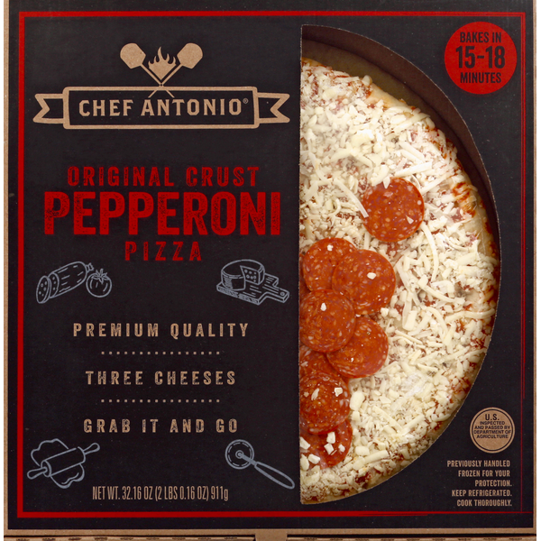 CHEF ANTONIO Pizza, Pepperoni, Original Crust hero