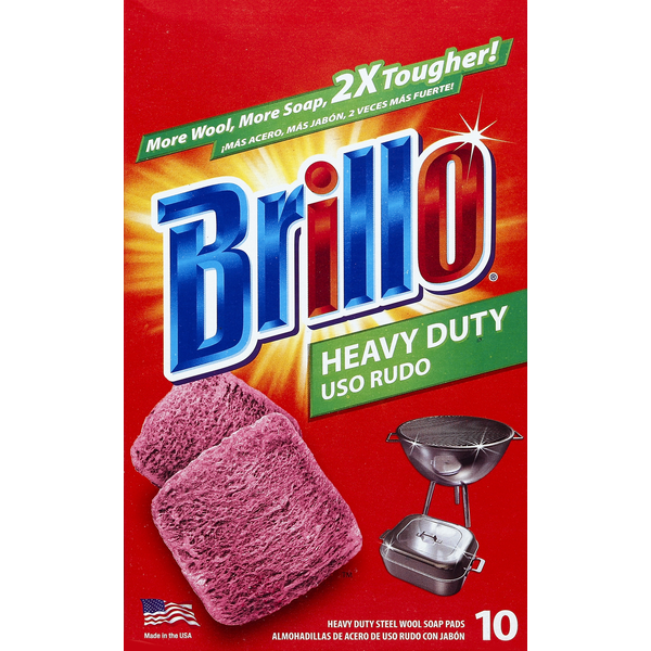 More Household Brillo Soap Pads, Steel Wool, Heavy Duty hero