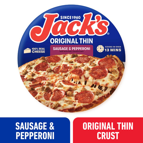 Frozen Pizza Jack's Original Sausage And Pepperoni Frozen Pizza hero