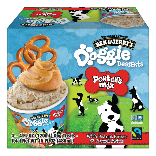 Ice Cream, Novelties & Ice Ben & Jerry's Frozen Dog Treat Pontch's Mix hero