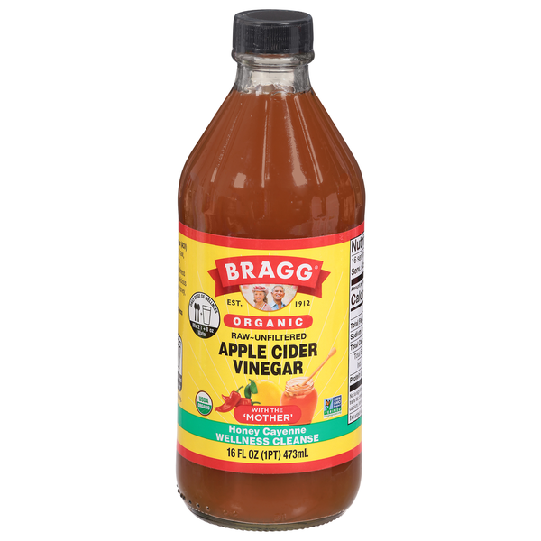 Spices & Seasonings Bragg Apple Cider Vinegar, Organic, Raw, Unfiltered hero