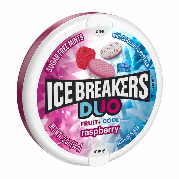 Candy, Chocolate & Gum Ice Breakers Raspberry Sugar Free Mints hero