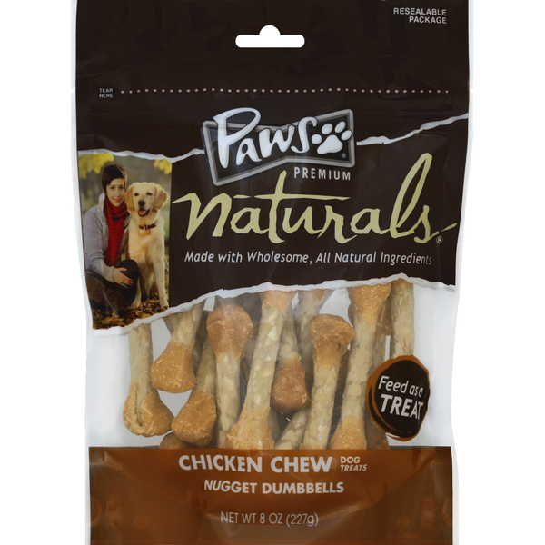 Dog Food & Care Paws Happy Life Nugget Dumbbells Chicken Chew Dog Treats hero