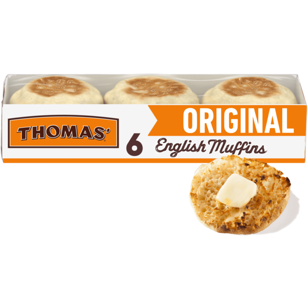 Conventional Breads (Grocery) Thomas’ 6 count, Original English Muffins hero