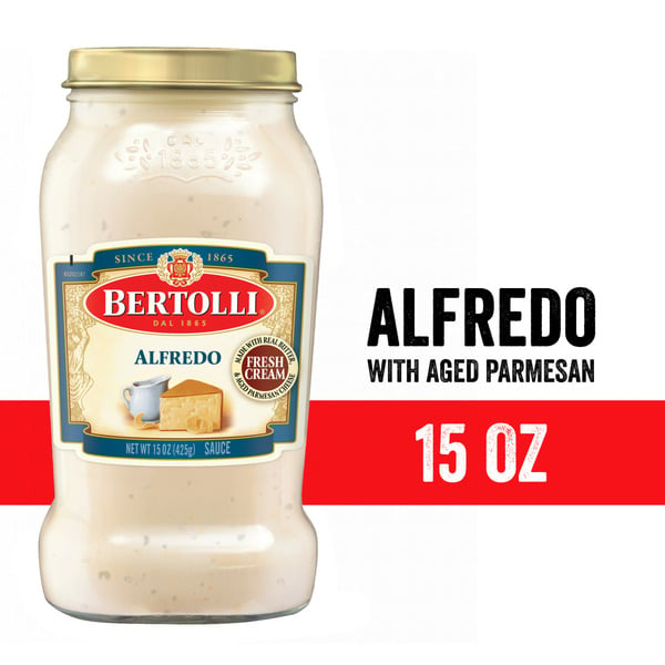 Pasta Sauce Bertolli Alfredo Sauce with Aged Parmesan Cheese hero