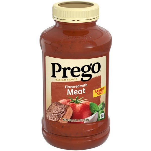 Pasta Sauce Prego Flavored with Meat Pasta Sauce hero