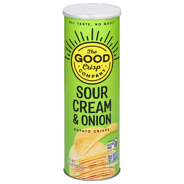 More International Foods The Good Crisp Company Potato Crisps, Sour Cream & Onion hero