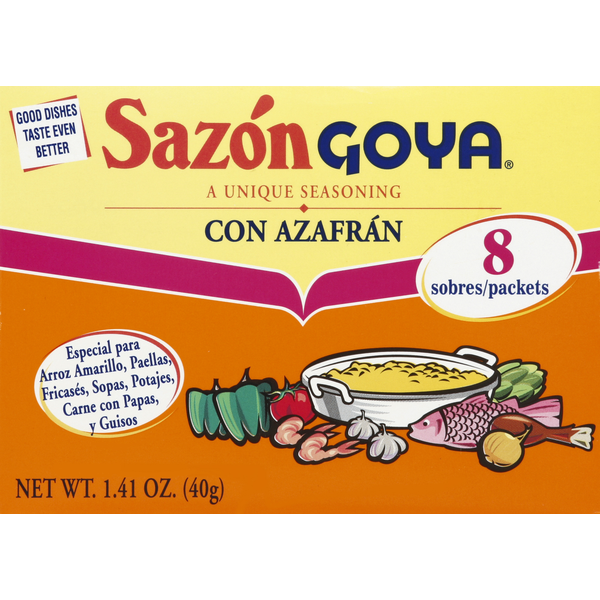 Spices & Seasoning Goya Sazón Con Azafrán Seasoning hero