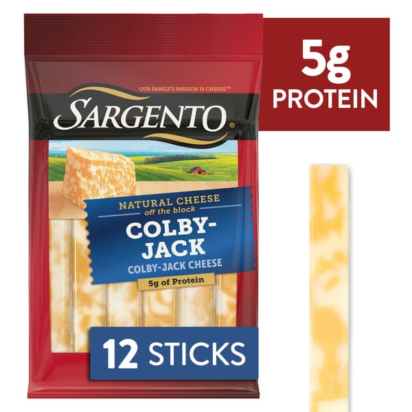 Packaged Cheese Sargento Colby-Jack Natural Cheese Snack Sticks hero