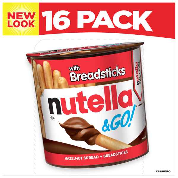 Bread Nutella & Go Snack Packs, Chocolate Hazelnut Spread with Breadsticks hero