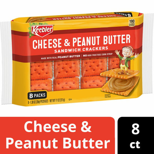 Crackers Keebler Cheese & Peanut Butter Sandwich Crackers hero