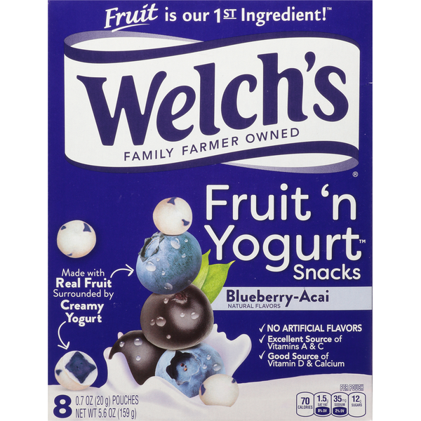 Yogurt Welch's Fruit 'n Yogurt Snacks, Blueberry-Acai hero