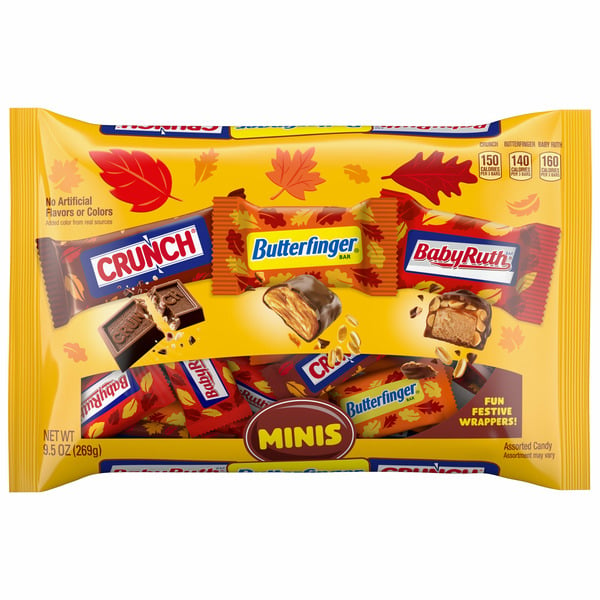 Assorted Bulk Chocolate-y Candy Bag, Mix of Mini Butterfinger, Crunch & Baby Ruth hero