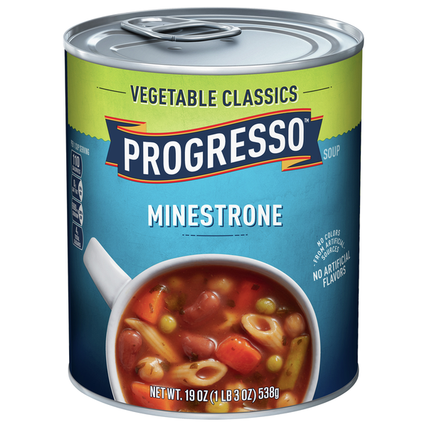 Soup, Broth & Bouillon Progresso Soup, Minestrone, Vegetable Classics hero