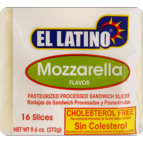 El Latino Sandwich Slices, Pasteurized Processed, Mozzarella Flavor hero