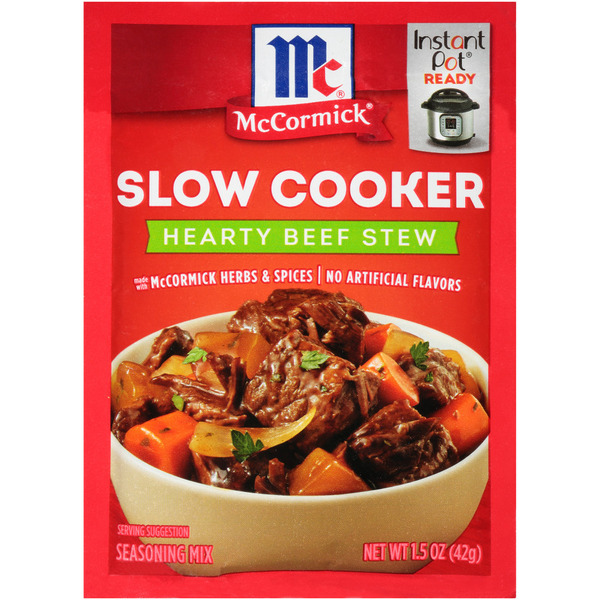 Spices & Seasonings McCormick® Slow Cooker Hearty Beef Stew Seasoning Mix hero