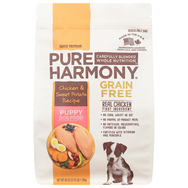 Pure Harmony Dog Food, Grain Free, Chicken & Sweet Potato Recipe, Super Premium, Puppy hero