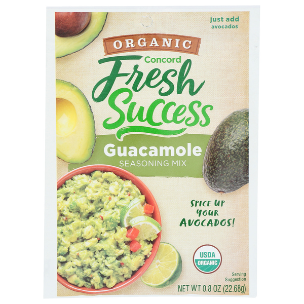 Packaged Vegetables & Fruits Concord Foods Cfs Organic Mild Guac Seas18pk hero