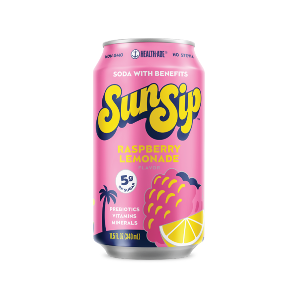 Soft Drinks SunSip Prebiotic Soda, Raspberry Lemonade hero