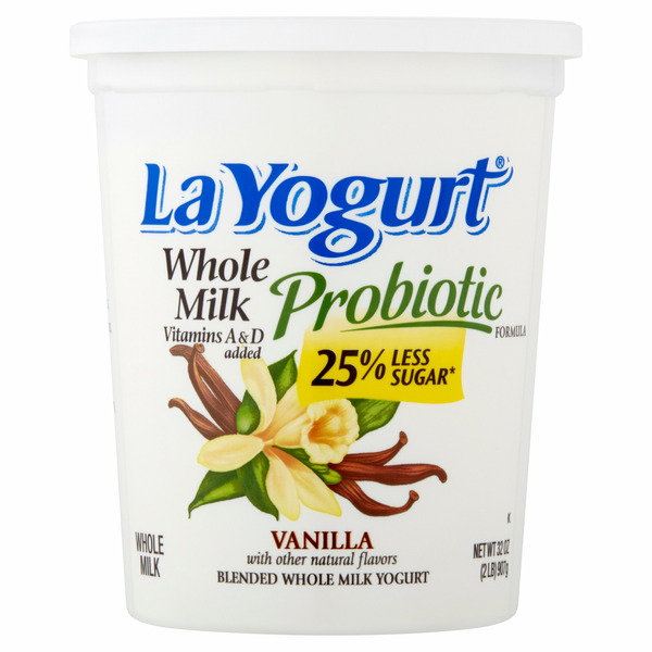 Yogurt La Yogurt Probiotic Vanilla Blended Whole Milk Yogurt hero