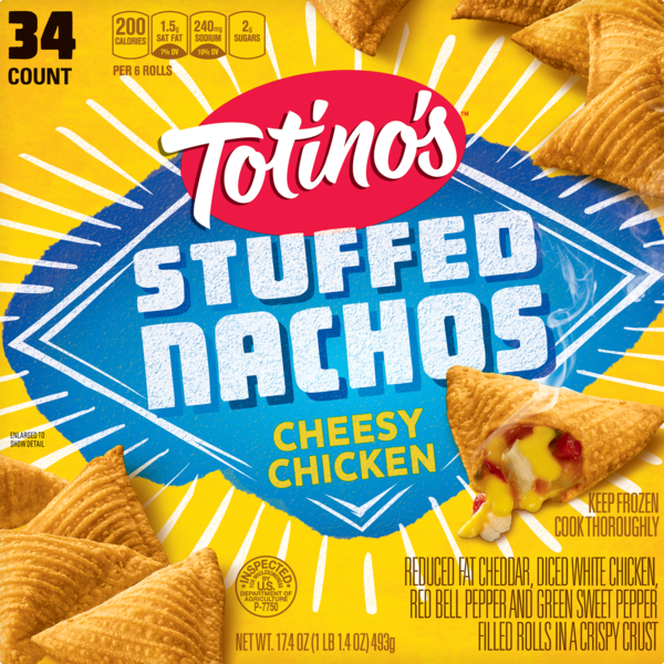 Frozen Appetizers & Sides Totino's Stuffed Nachos Cheesy Chicken hero