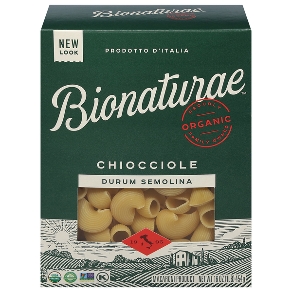 Dry Pasta Bionature Chiocciole, 100% Organic, Durum Semolina hero