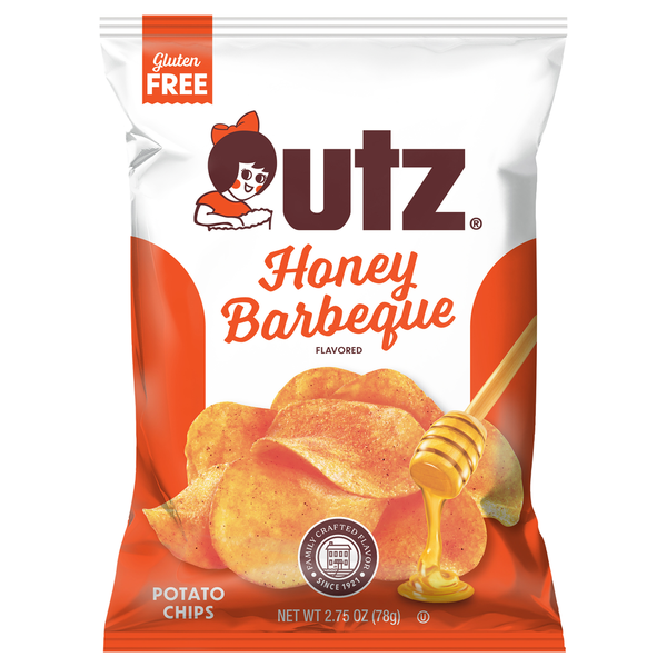 Utz Potato Chips, Honey Barbeque Flavored hero