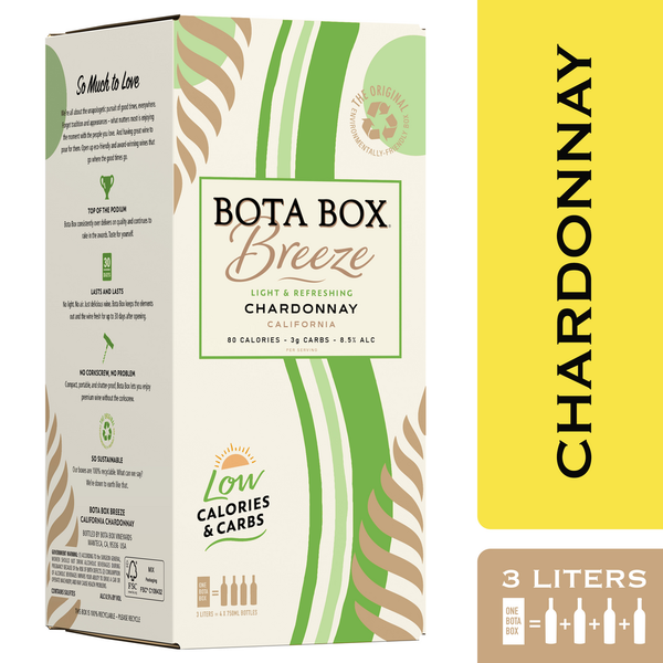 White Wine Bota Box Chardonnay hero