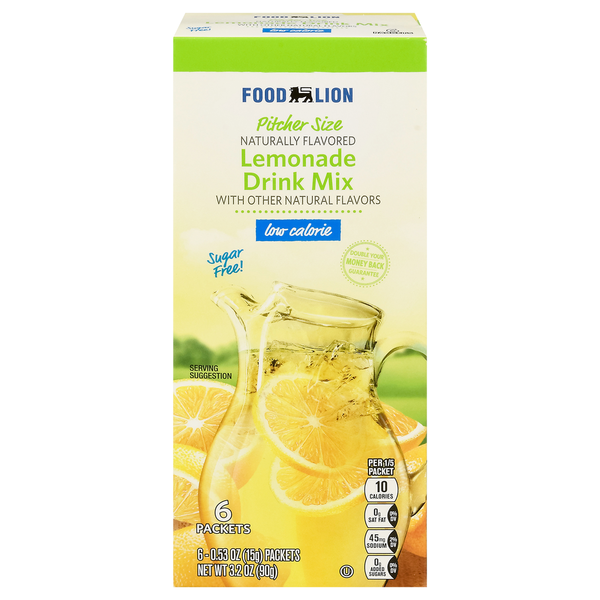 Cocoa & Drink Mixes Food Lion Lemonade Drink Mix Low Calorie Pitcher Size hero