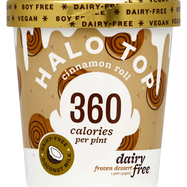 Frozen Dessert Halo Top Frozen Dessert, Dairy Free, Cinnamon Roll hero