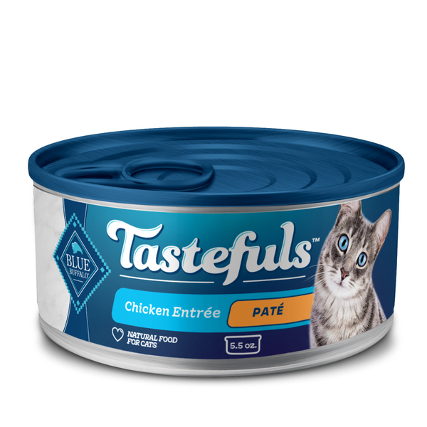 Cat Food & Care Blue Buffalo Tastefuls Natural Wet Food for Adult Cats, Flaked Chicken Paté hero