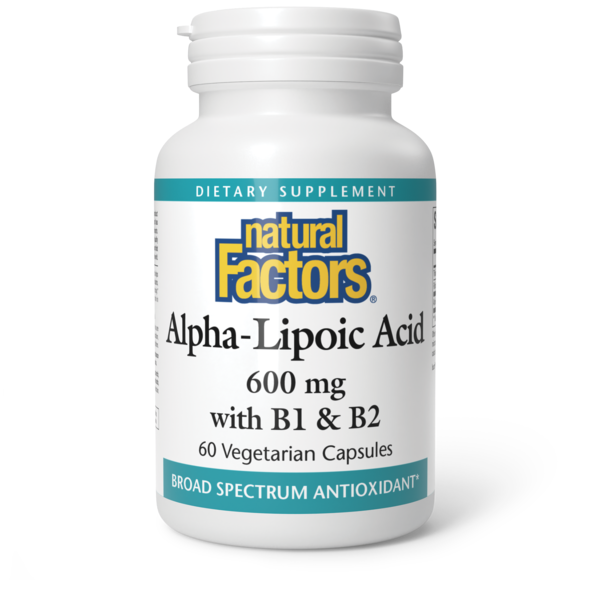 Dietary Supplements Natural Factors Alpha-Lipoic Acid + B 600 Mg hero