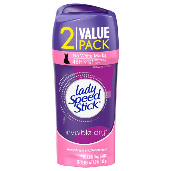 Deodorants Lady Speed Stick Invisible Dry Antiperspirant Deodorant, Shower Fresh hero