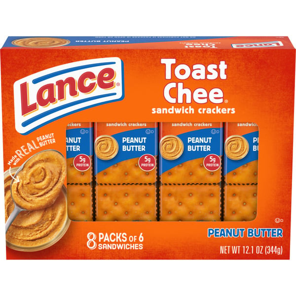 Crackers Lance ToastChee Peanut Butter Sandwich Crackers hero