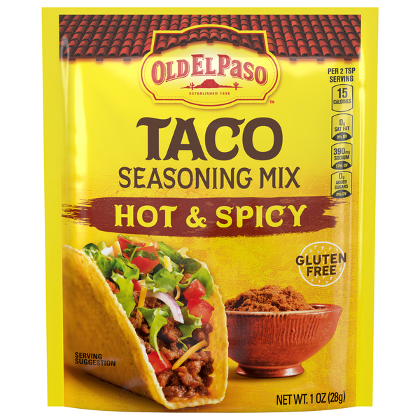 Latin Foods Old El Paso Hot & Spicy Taco Seasoning hero