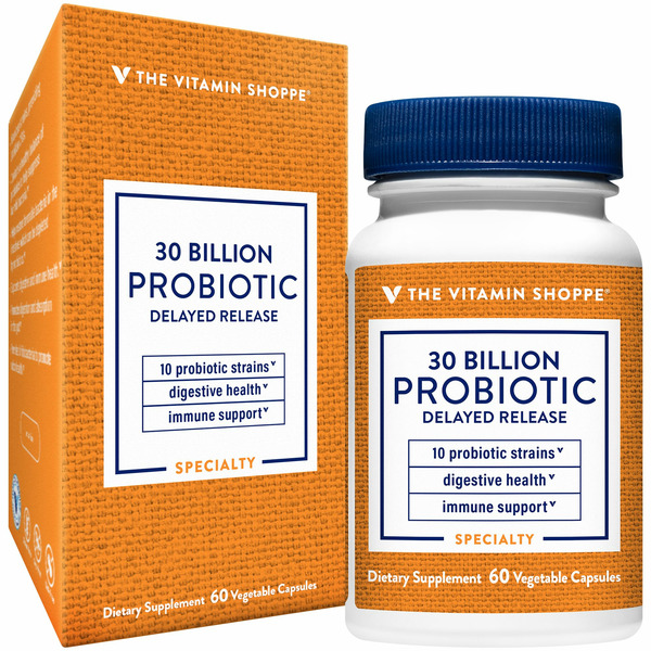 Probiotics The Vitamin Shoppe Probiotic - 30 Billion CFUs - Delayed Release (60 Vegetarian Capsules) hero